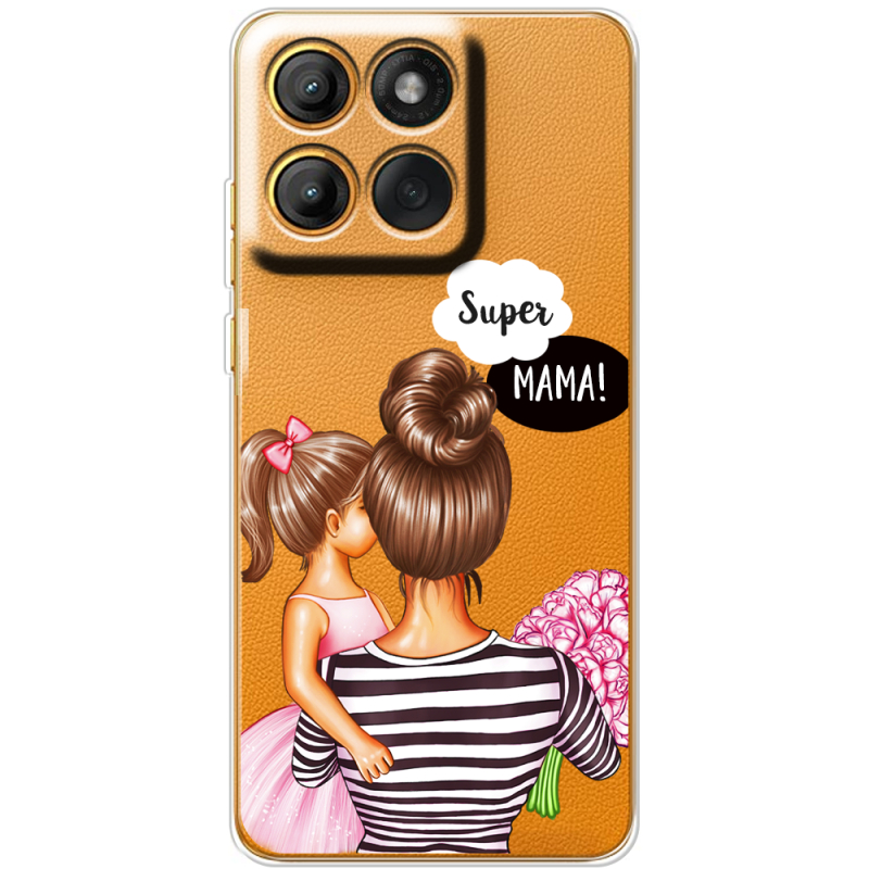 Прозорий чохол BoxFace Moto Edge 70 Fusion Super Mama and Daughter