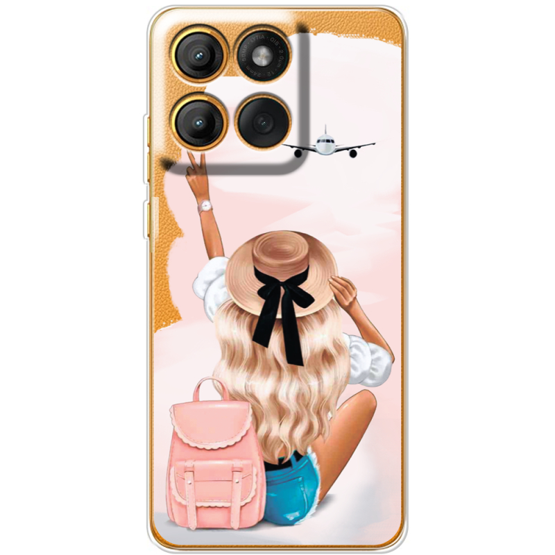 Прозорий чохол BoxFace Moto Edge 70 Fusion Travel Girl