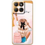 Прозорий чохол BoxFace Moto Edge 70 Fusion Travel Girl