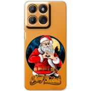 Прозорий чохол BoxFace Moto Edge 70 Fusion Cool Santa