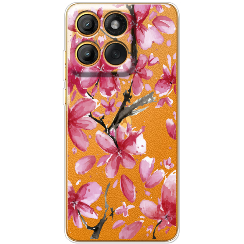 Прозорий чохол BoxFace Moto Edge 70 Fusion Pink Magnolia