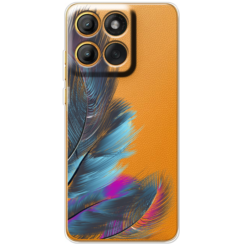 Прозорий чохол BoxFace Moto Edge 70 Fusion Feathers