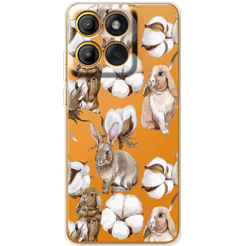 Прозорий чохол BoxFace Moto Edge 70 Fusion Cotton and Rabbits