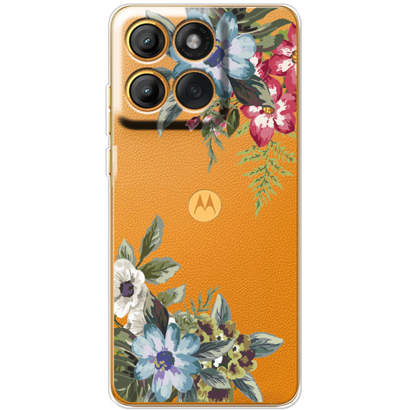 Прозорий чохол BoxFace Moto Edge 70 Fusion Floral