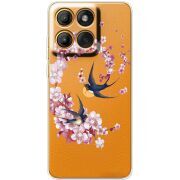 Чохол зі стразами Moto Edge 70 Fusion Swallows and Bloom