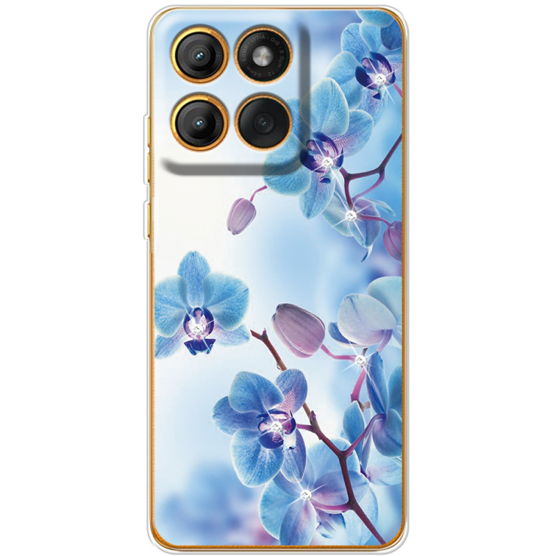 Чохол зі стразами Moto Edge 70 Fusion Orchids