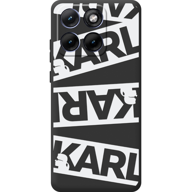 Чорний чохол BoxFace Moto Edge 70 Fusion White Karl