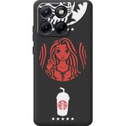 Чорний чохол BoxFace Moto Edge 70 Fusion RedWhite Coffee