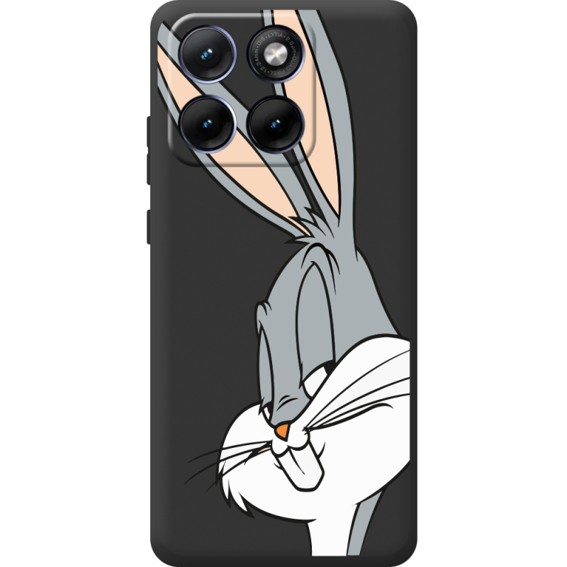 Чорний чохол BoxFace Moto Edge 70 Fusion Lucky Rabbit