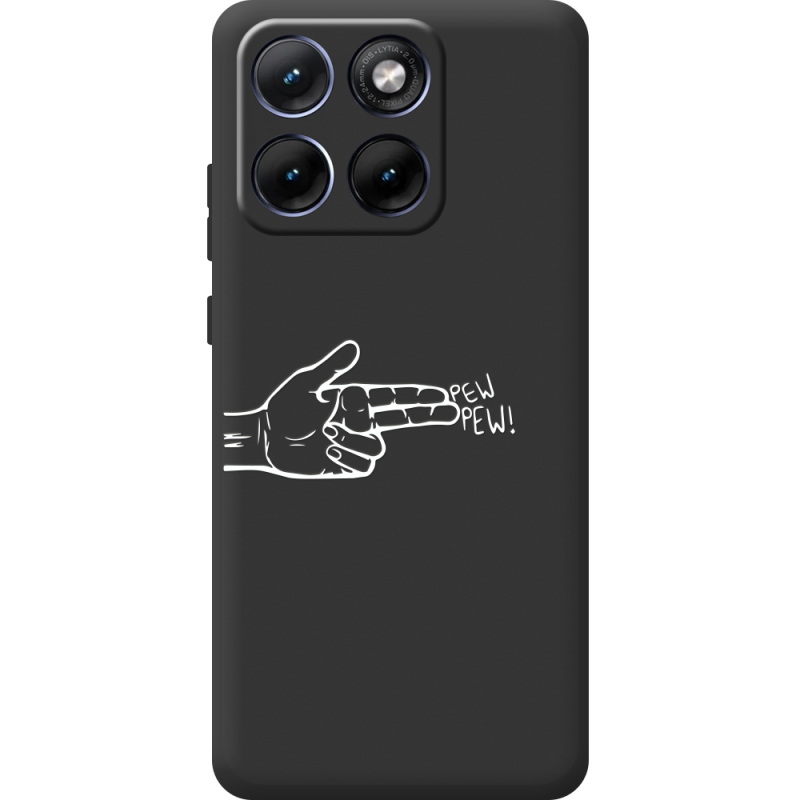 Чорний чохол BoxFace Moto Edge 70 Fusion Pew Pew