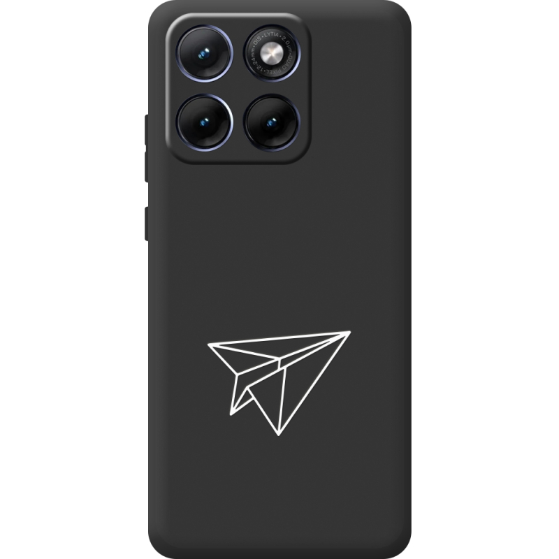 Чорний чохол BoxFace Moto Edge 70 Fusion Paper Plane