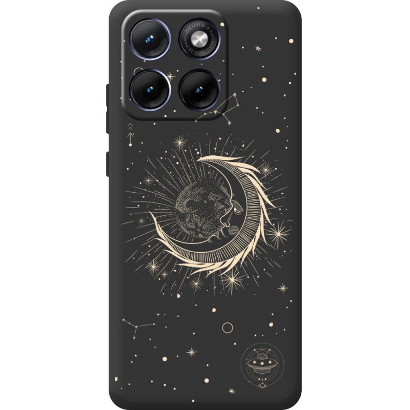 Чорний чохол BoxFace Moto Edge 70 Fusion Moon
