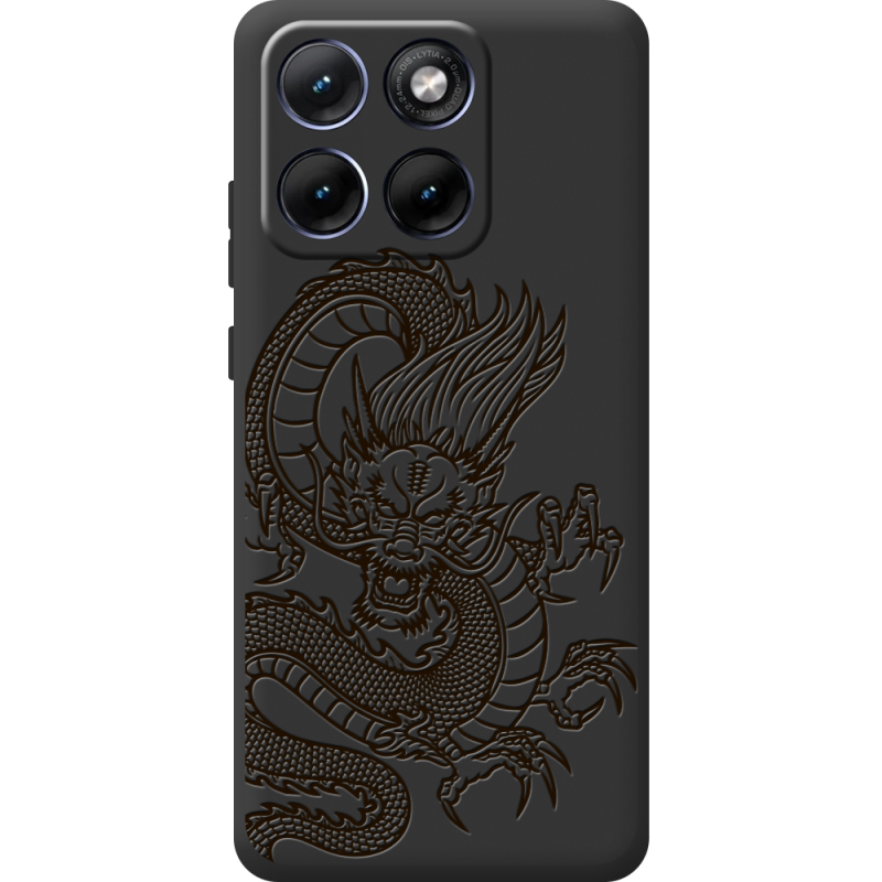 Чорний чохол BoxFace Moto Edge 70 Fusion Chinese Dragon