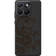 Чорний чохол BoxFace Moto Edge 70 Fusion Chinese Dragon