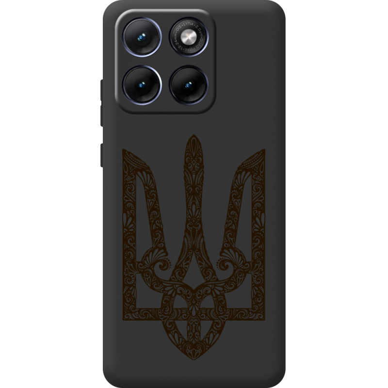 Чорний чохол BoxFace Moto Edge 70 Fusion Ukrainian Trident
