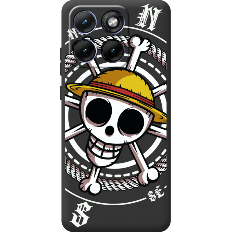 Чорний чохол BoxFace Moto Edge 70 Fusion One Piece Компас