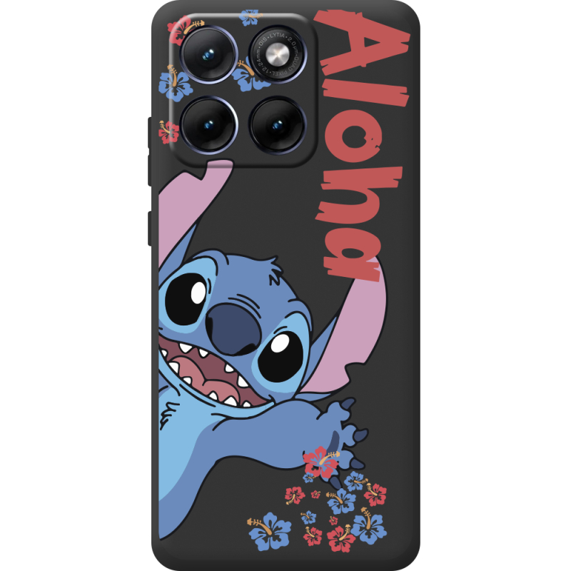 Чорний чохол BoxFace Moto Edge 70 Fusion Гавайський гість Stich