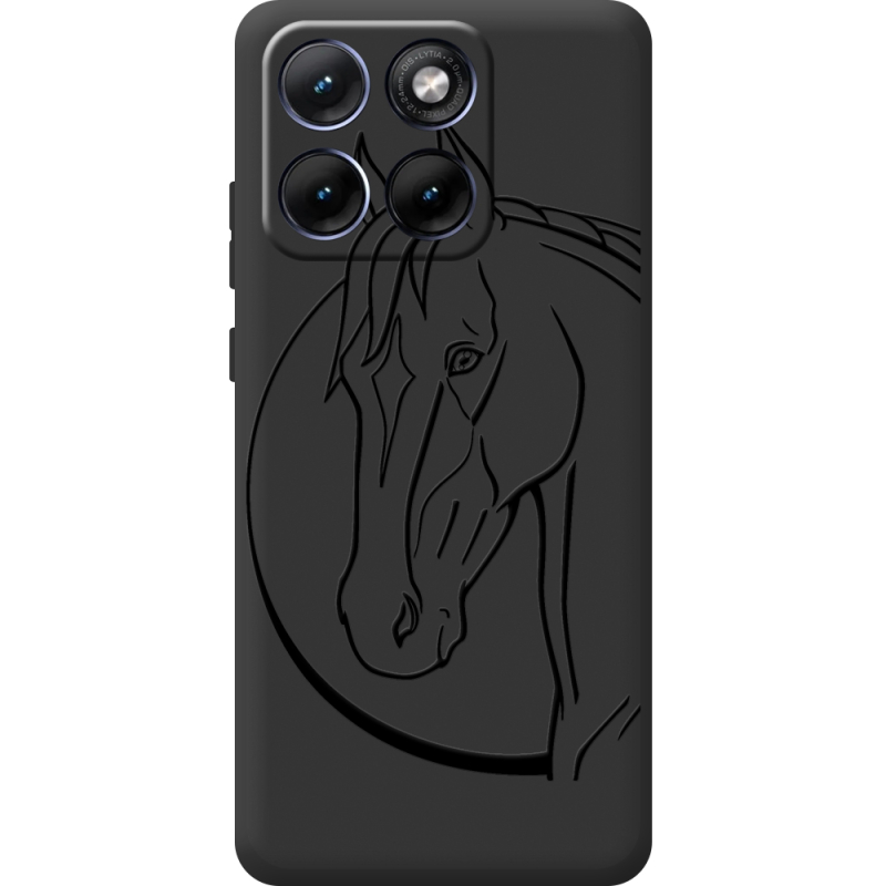 Чорний чохол BoxFace Moto Edge 70 Fusion Horse