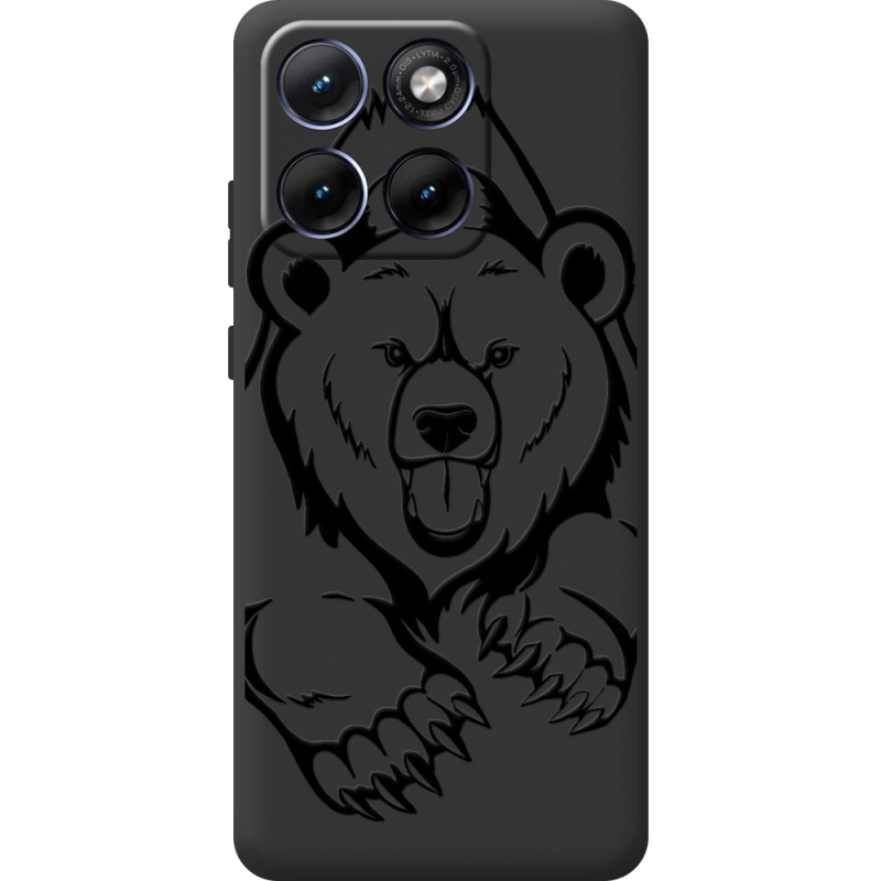Чорний чохол BoxFace Moto Edge 70 Fusion Grizzly Bear