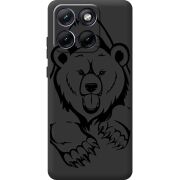 Чорний чохол BoxFace Moto Edge 70 Fusion Grizzly Bear