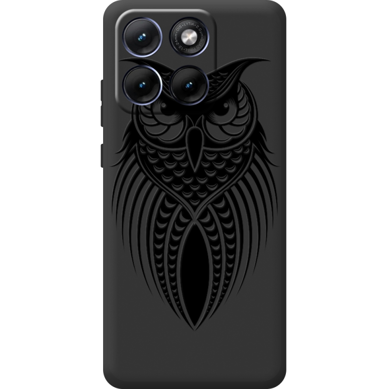 Чорний чохол BoxFace Moto Edge 70 Fusion Owl