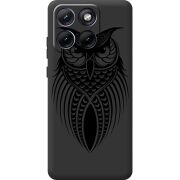 Чорний чохол BoxFace Moto Edge 70 Fusion Owl