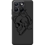 Чорний чохол BoxFace Moto Edge 70 Fusion Skull and Roses