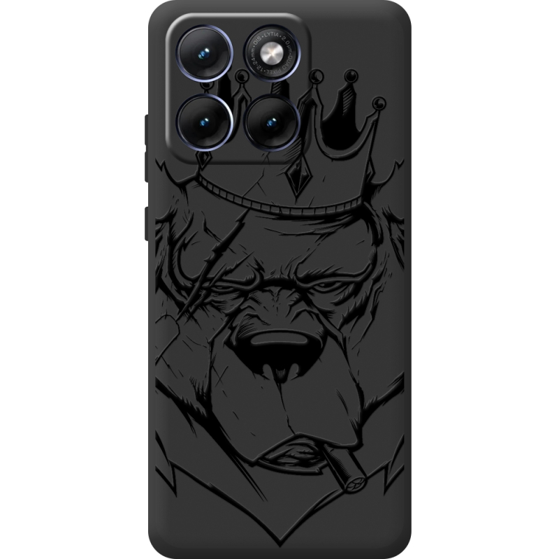Чорний чохол BoxFace Moto Edge 70 Fusion Bear King