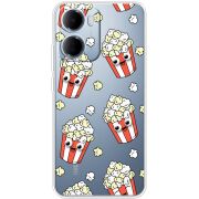 Прозорий чохол BoxFace Xiaomi Redmi 15A с 3D-глазками Popcorn