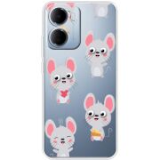 Прозорий чохол BoxFace Xiaomi Redmi 15A с 3D-глазками Mouse