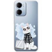 Прозорий чохол BoxFace Xiaomi Redmi 15A Cat Style