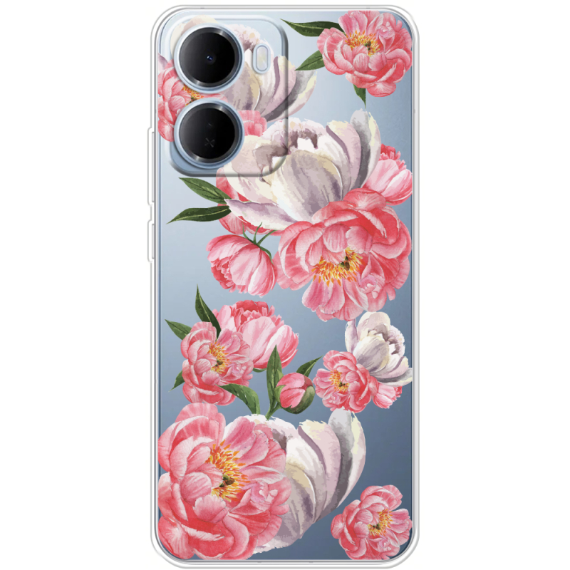 Прозорий чохол BoxFace Xiaomi Redmi 15A Peony Watercolor Style