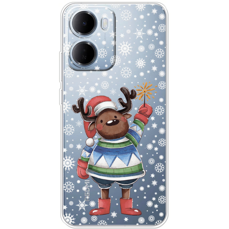 Прозорий чохол BoxFace Xiaomi Redmi 15A Christmas Deer with Snow