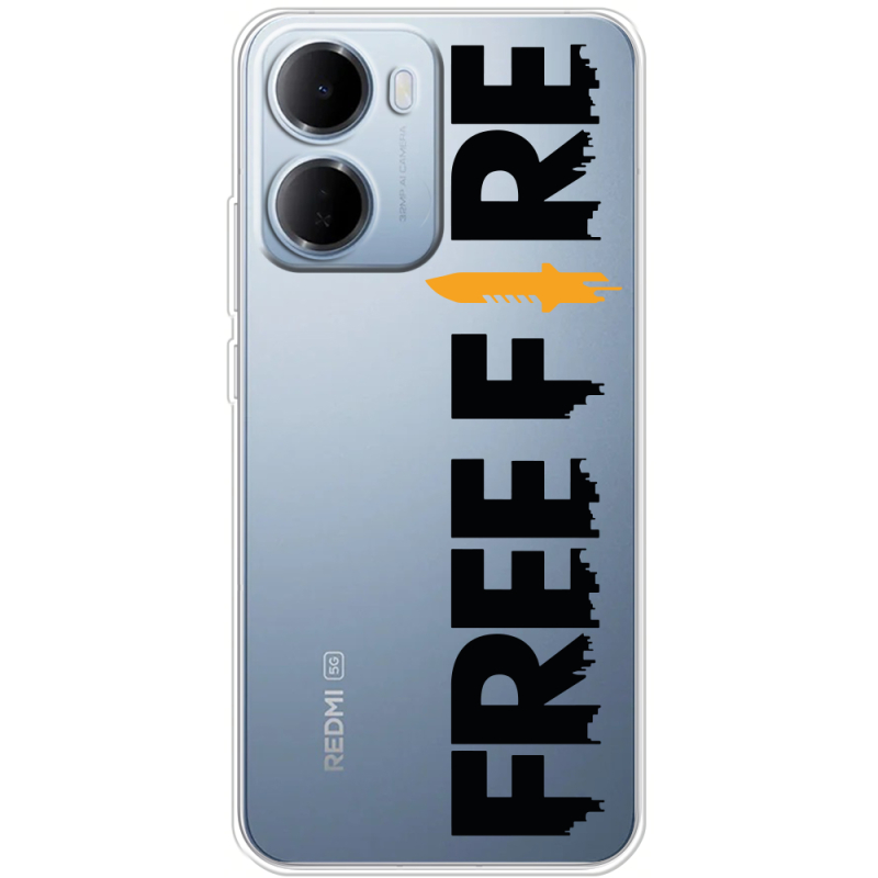 Прозорий чохол BoxFace Xiaomi Redmi 15A Free Fire Black Logo