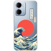 Прозорий чохол BoxFace Xiaomi Redmi 15A Большая волна в Канагаве