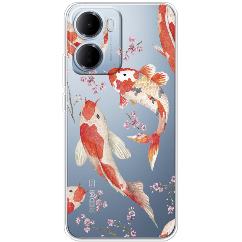 Прозорий чохол BoxFace Xiaomi Redmi 15A Japanese Koi Fish