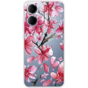 Прозорий чохол BoxFace Xiaomi Redmi 15A Pink Magnolia