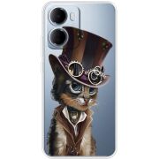 Прозорий чохол BoxFace Xiaomi Redmi 15A Steampunk Cat