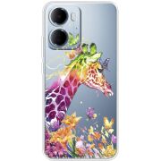 Прозорий чохол BoxFace Xiaomi Redmi 15A Colorful Giraffe