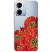 Прозорий чохол BoxFace Xiaomi Redmi 15A Red Poppies