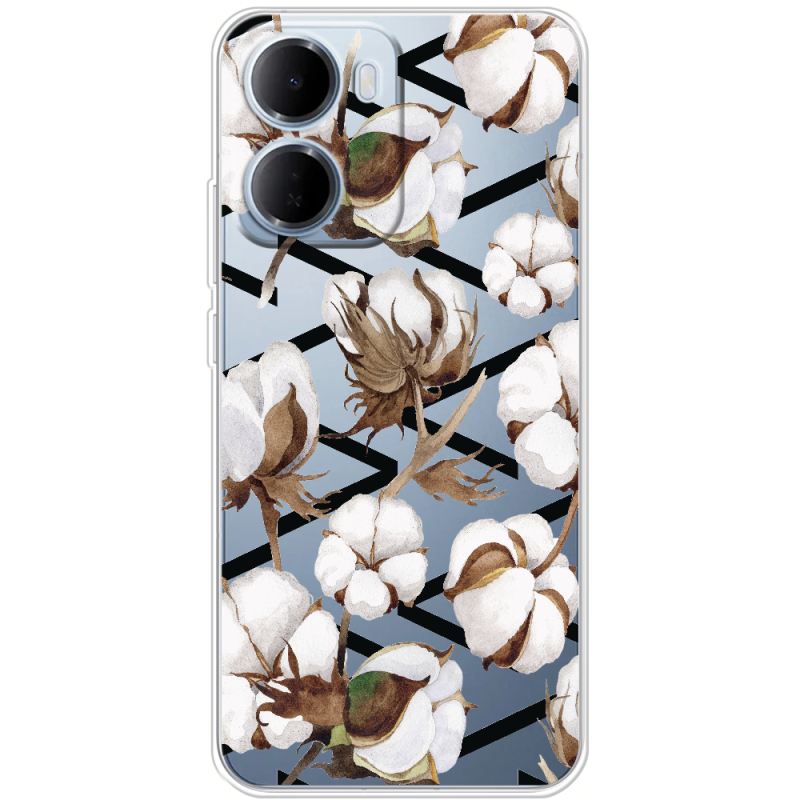 Прозорий чохол BoxFace Xiaomi Redmi 15A Cotton flowers