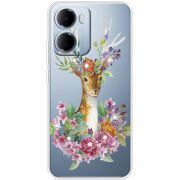 Чохол зі стразами Xiaomi Redmi 15A Deer with flowers