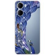 Чохол зі стразами Xiaomi Redmi 15A Peafowl
