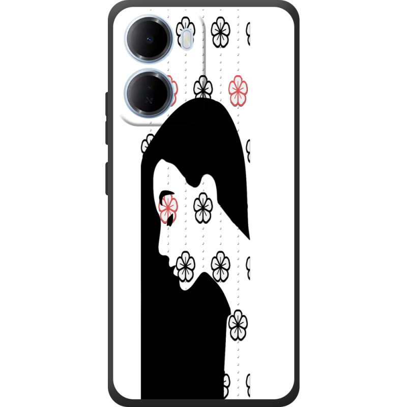 Чорний чохол BoxFace Xiaomi Redmi 15A Flower Hair