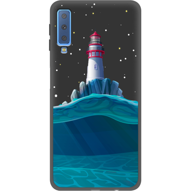 Черный чехол Uprint Samsung A750 Galaxy A7 2018 Lighthouse