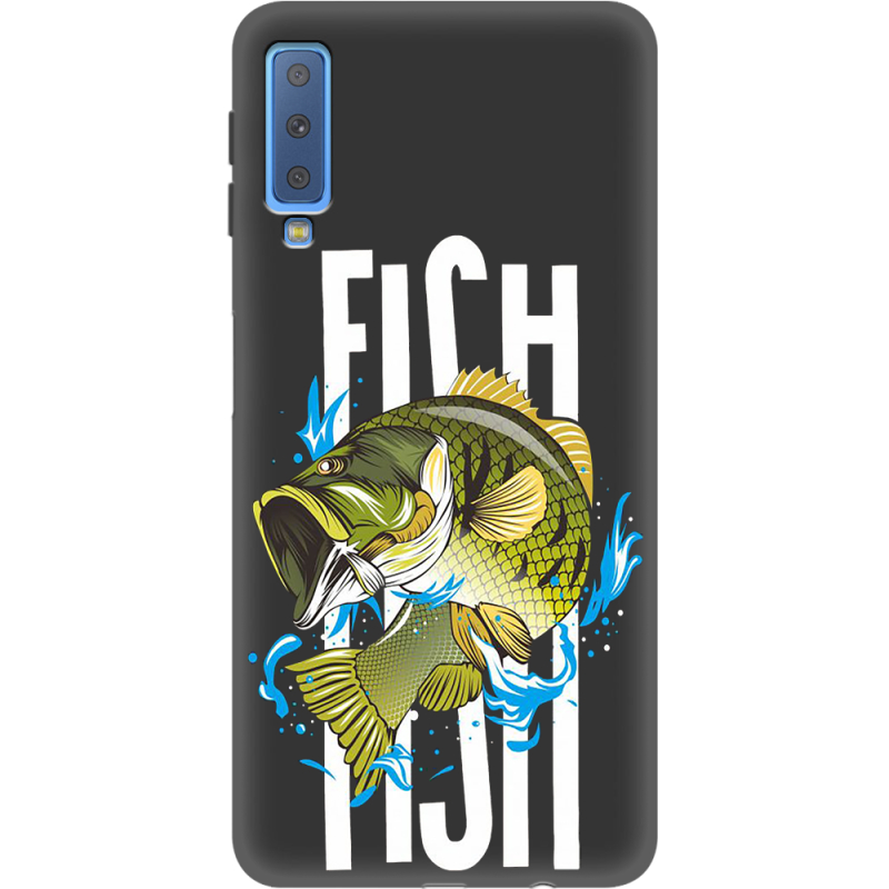 Черный чехол Uprint Samsung A750 Galaxy A7 2018 Fish