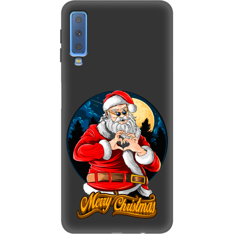 Черный чехол Uprint Samsung A750 Galaxy A7 2018 Cool Santa