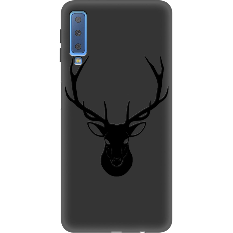 Черный чехол Uprint Samsung A750 Galaxy A7 2018 Deer