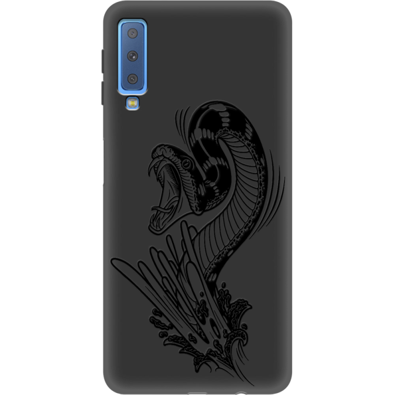 Черный чехол Uprint Samsung A750 Galaxy A7 2018 Snake