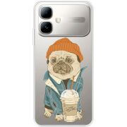 Прозорий чохол BoxFace Infinix Smart 20 Dog Coffeeman